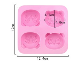 Molde silicona panda kawaii